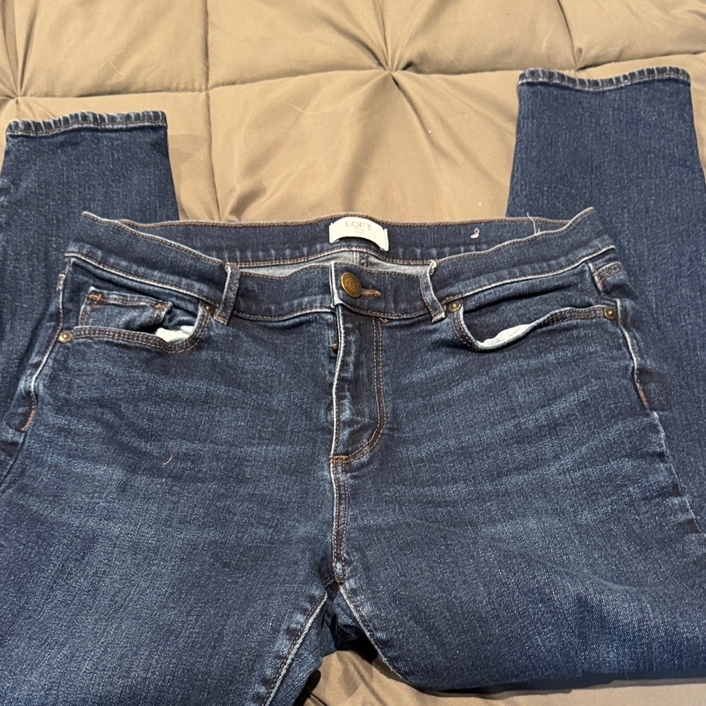 LOFT Dark Blue Skinny Jeans